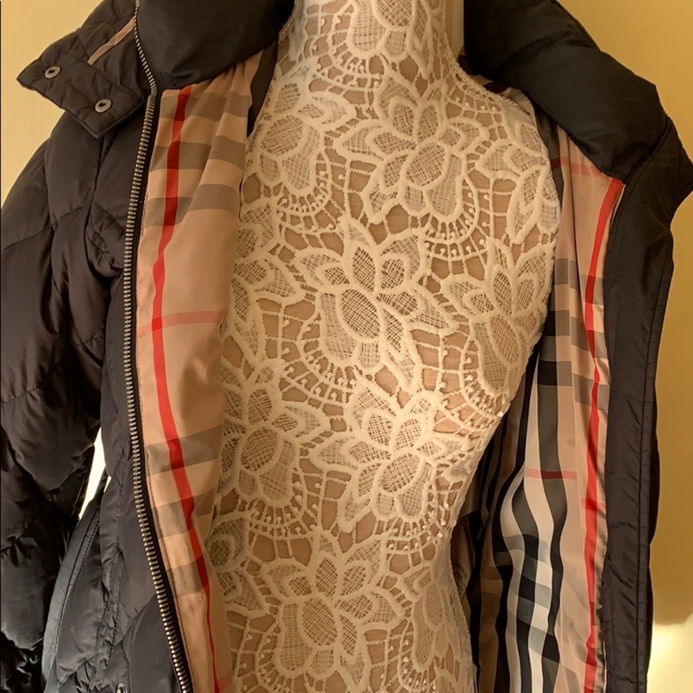 Burberry puffer coat jacket with hood
